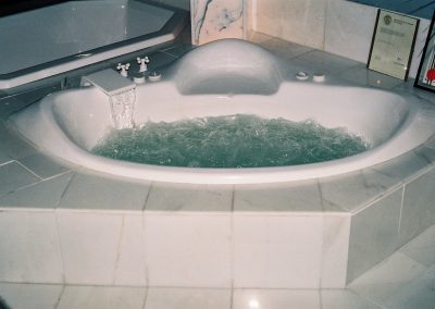 luxury bath in bathroom